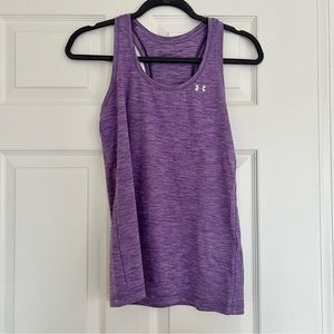 Under Armour Tech Racerback Tank Purple XS (Running, Workout, Athleisure)